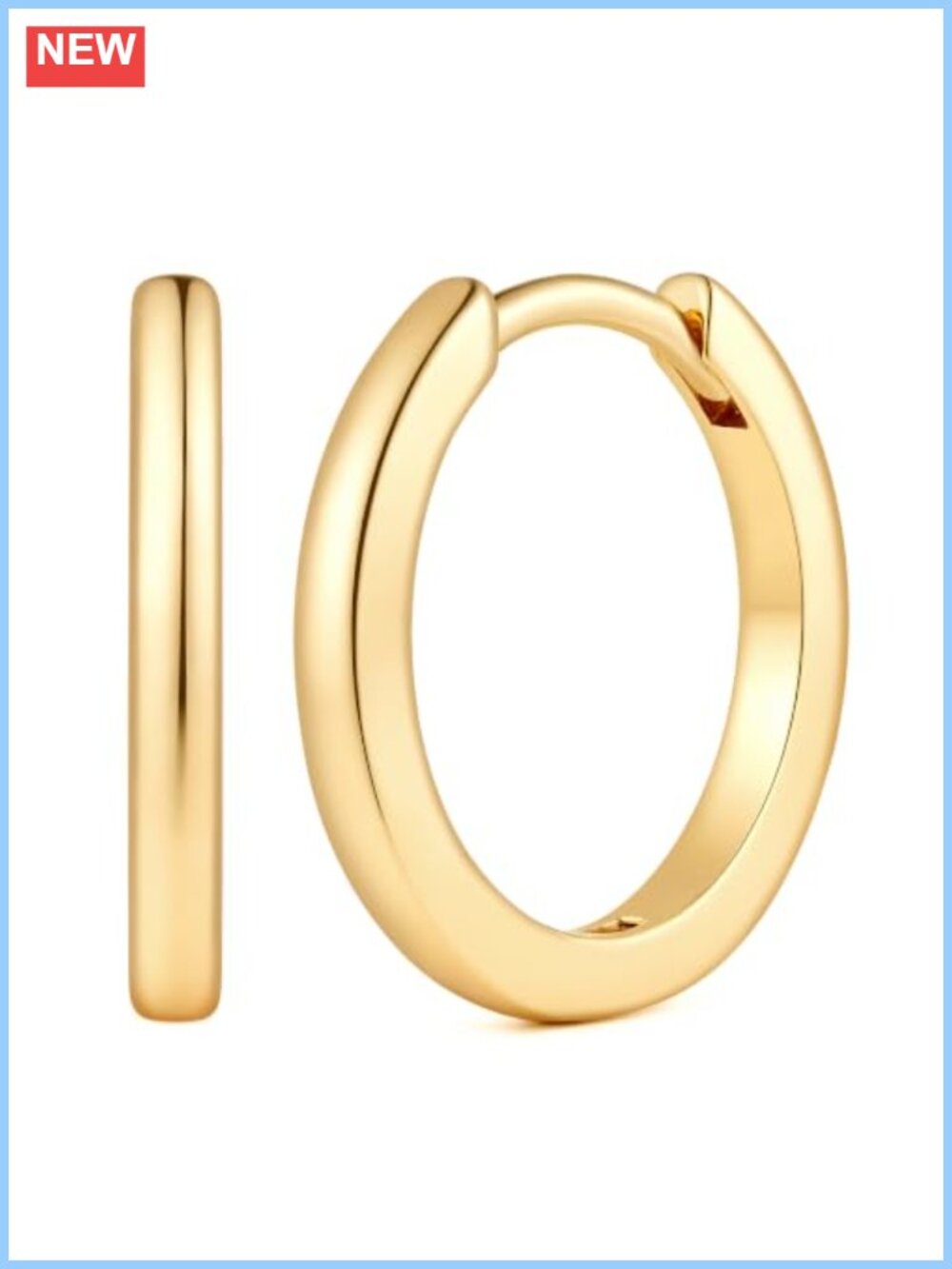 14k Gold Plated Hoop Earrings Huggie Small Women Jewelry